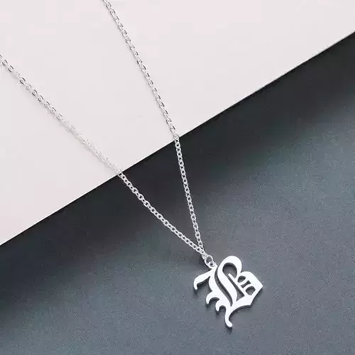 Gothic Alphabets B Pendant