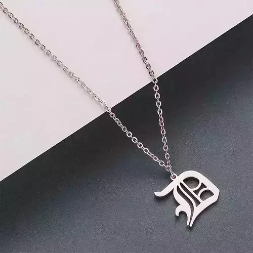 Gothic Alphabets D Pendant