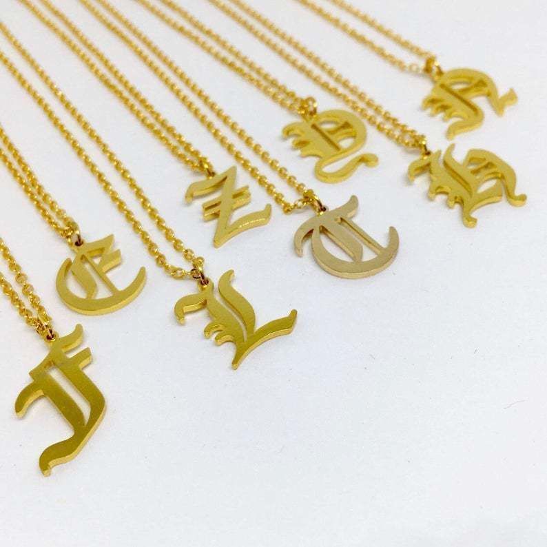 Gothic Alphabets E Pendant 3D print model_6