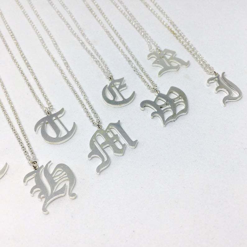 Gothic Alphabets E Pendant 3D print model_7