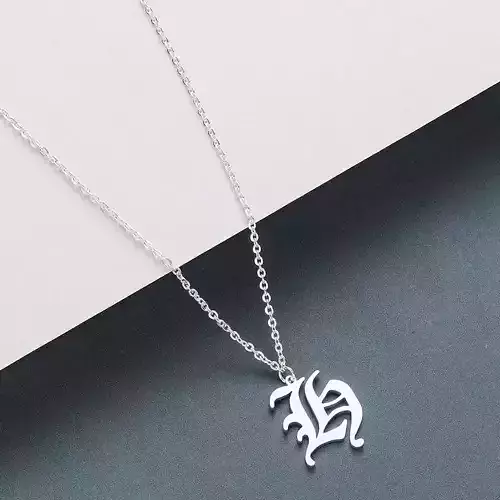 Gothic Alphabets H Pendant