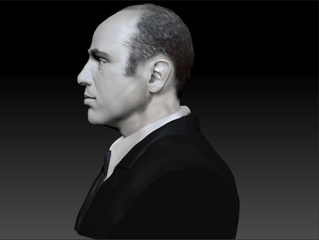 Al Capone the most famous gangster bust 3D print model_14