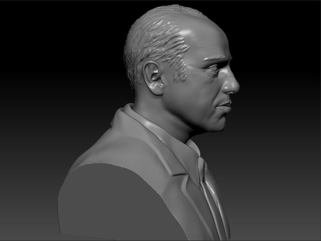 Al Capone the most famous gangster bust 3D print model_7