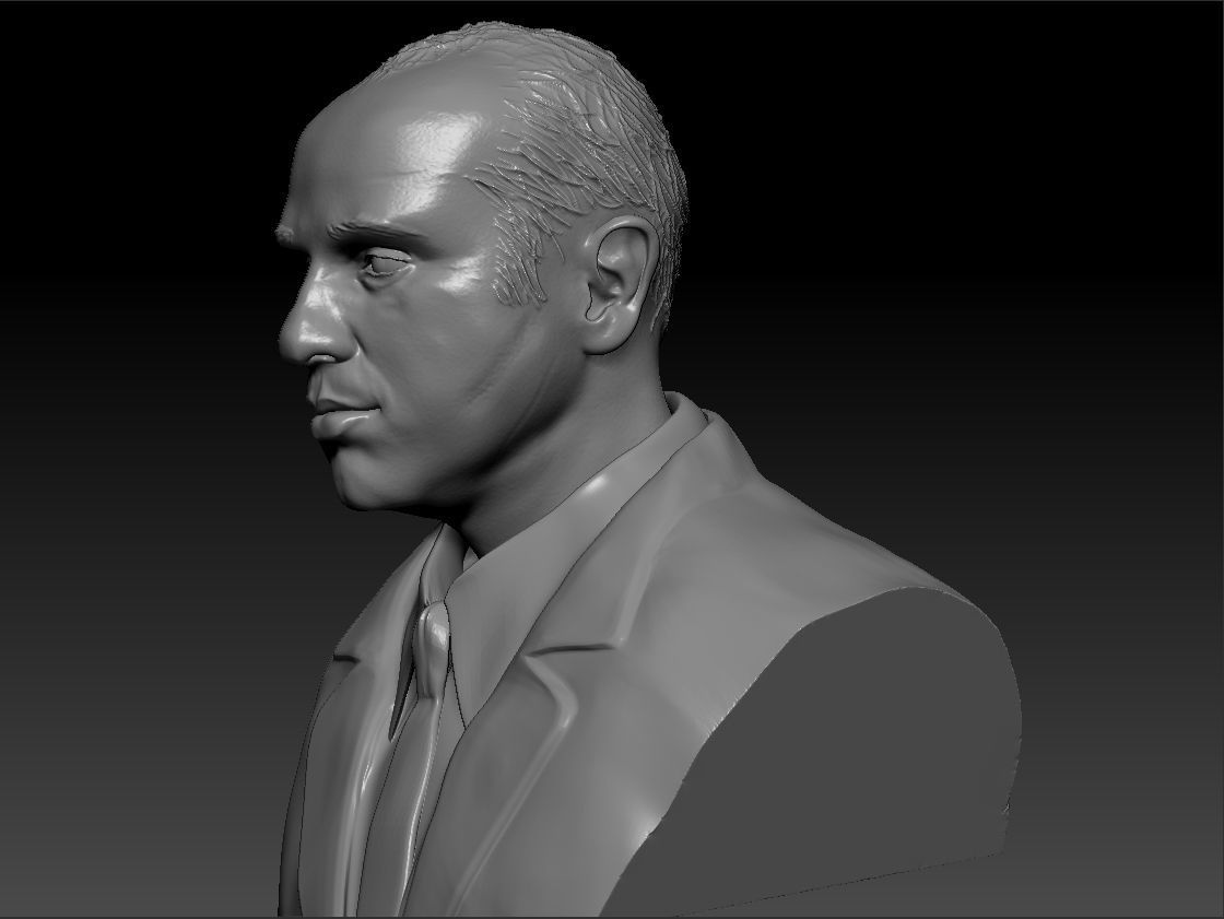 Al Capone the most famous gangster bust 3D print model_6