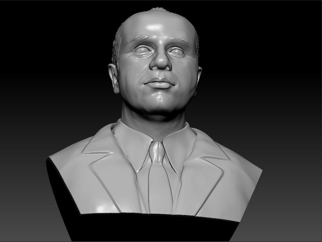 Al Capone the most famous gangster bust 3D print model_4
