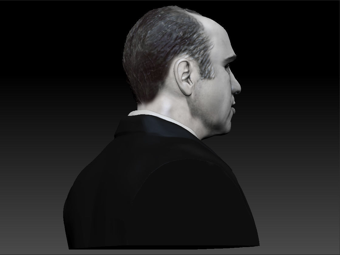 Al Capone the most famous gangster bust 3D print model_17