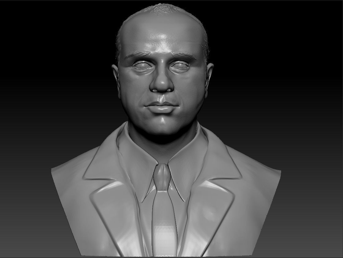Al Capone the most famous gangster bust 3D print model_9