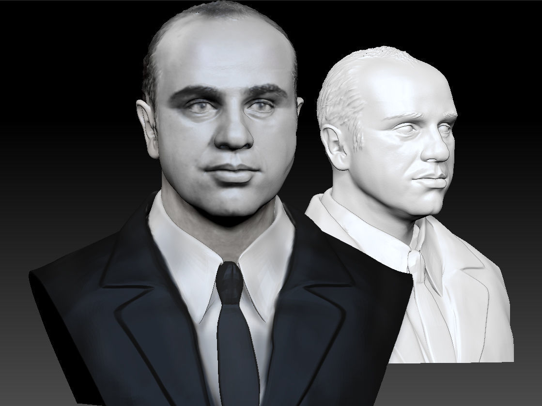 Al Capone the most famous gangster bust 3D print model_0