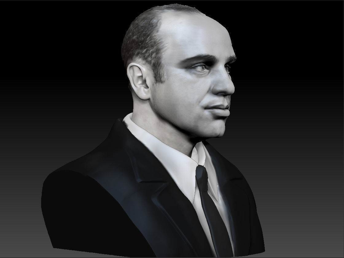 Al Capone the most famous gangster bust 3D print model_18