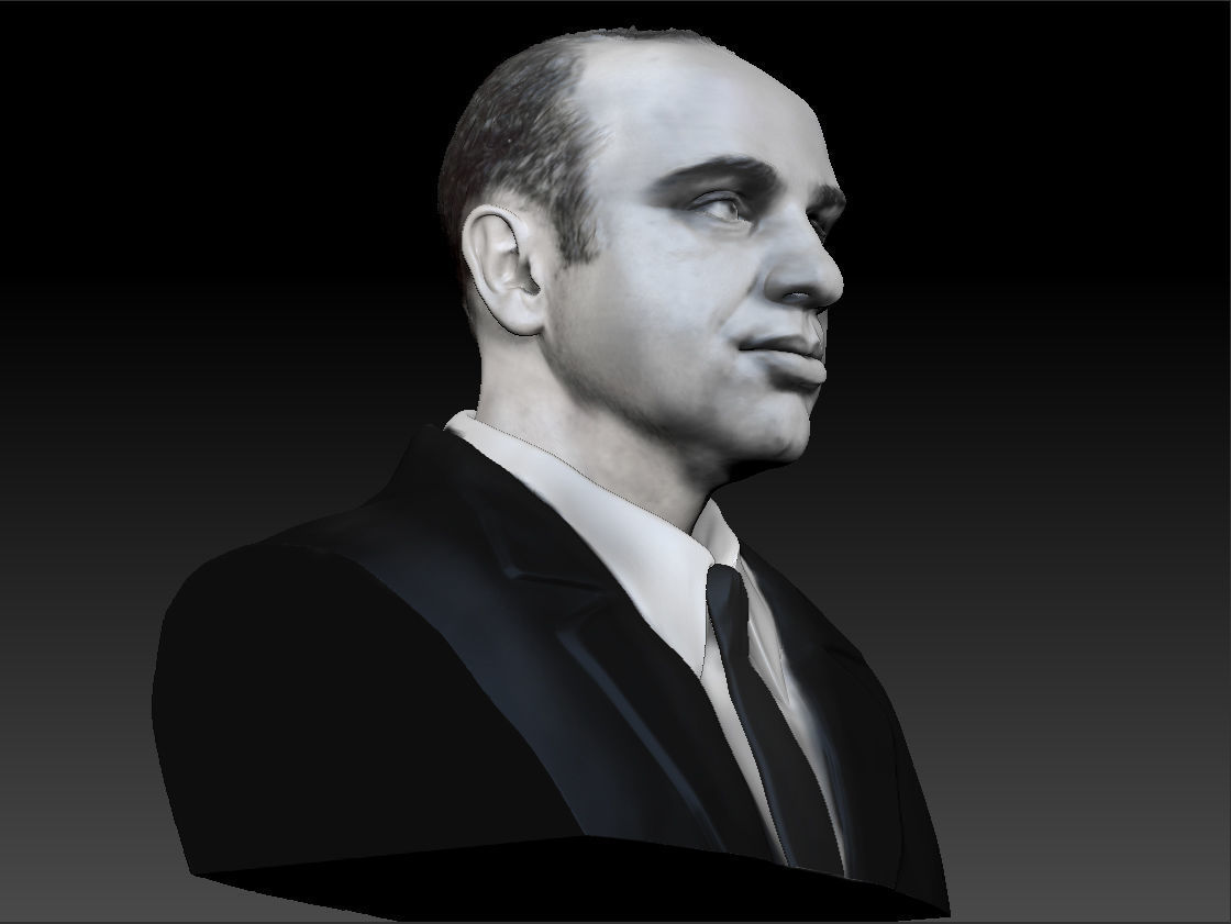 Al Capone the most famous gangster bust 3D print model_10