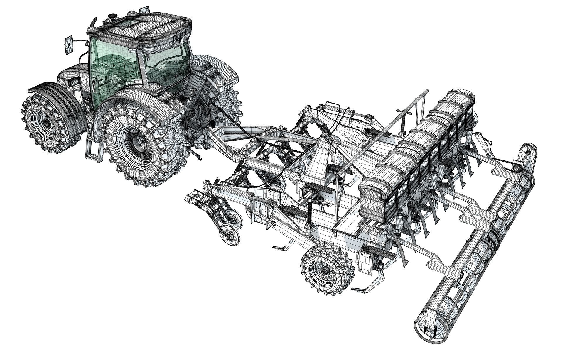 Stara Tractor with Seed Drill 3D model_18