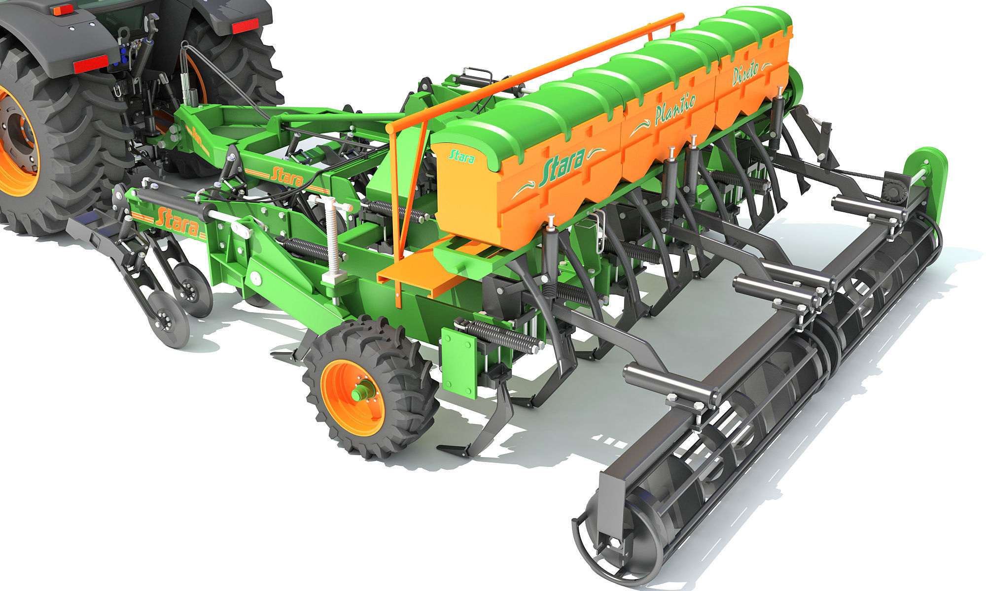 Stara Tractor with Seed Drill 3D model_16