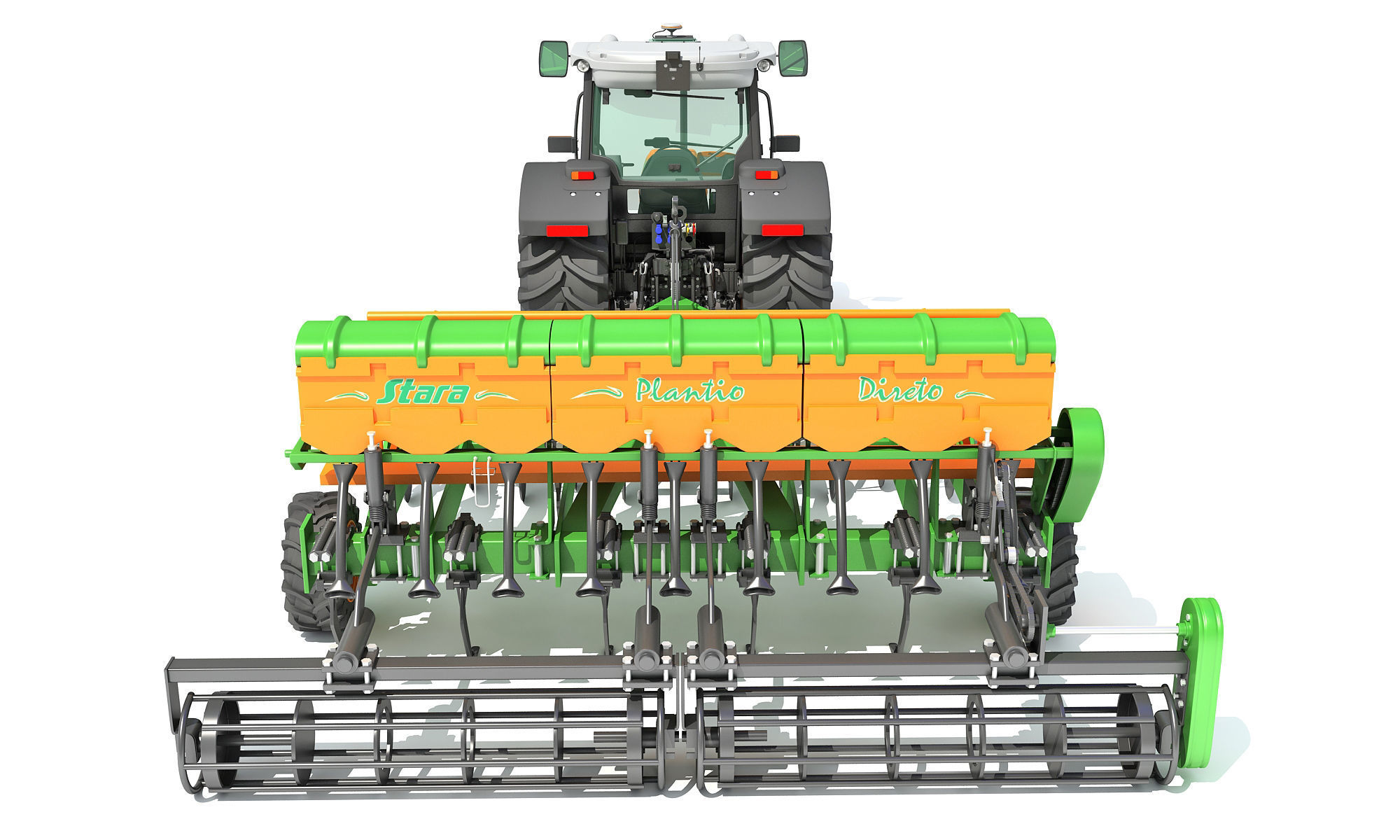 Stara Tractor with Seed Drill 3D model_6