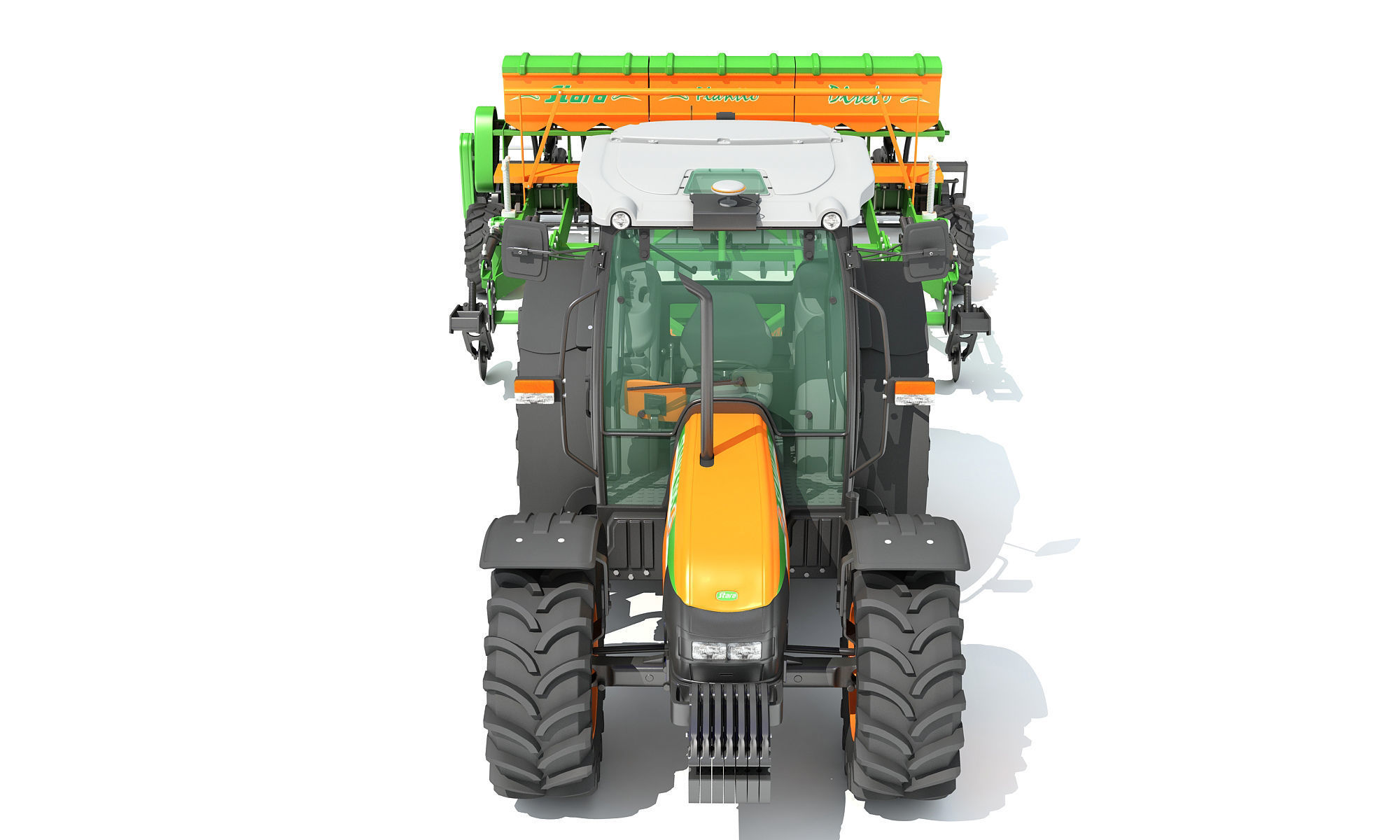 Stara Tractor with Seed Drill 3D model_12