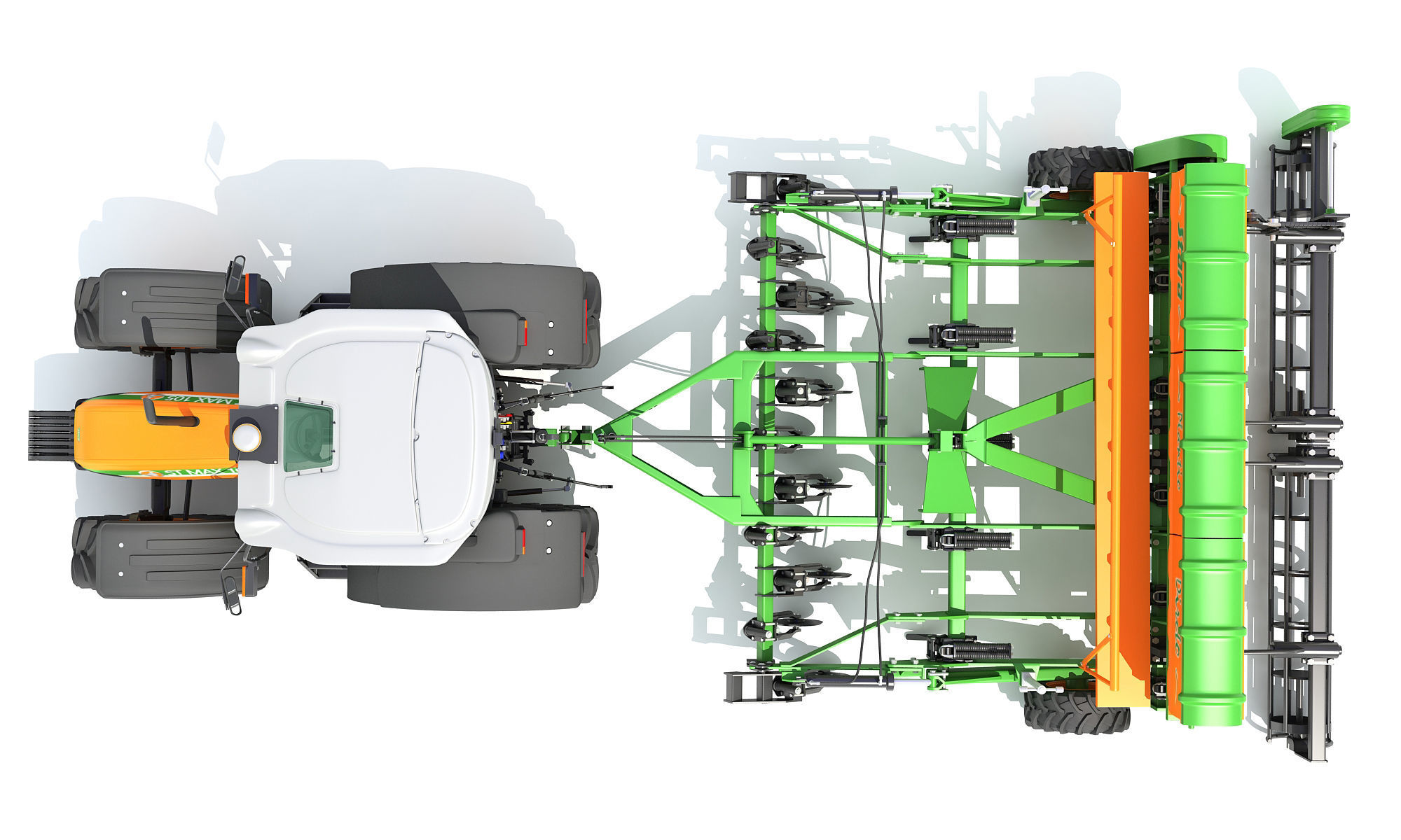 Stara Tractor with Seed Drill 3D model_14