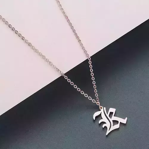 Gothic Alphabets K Pendant