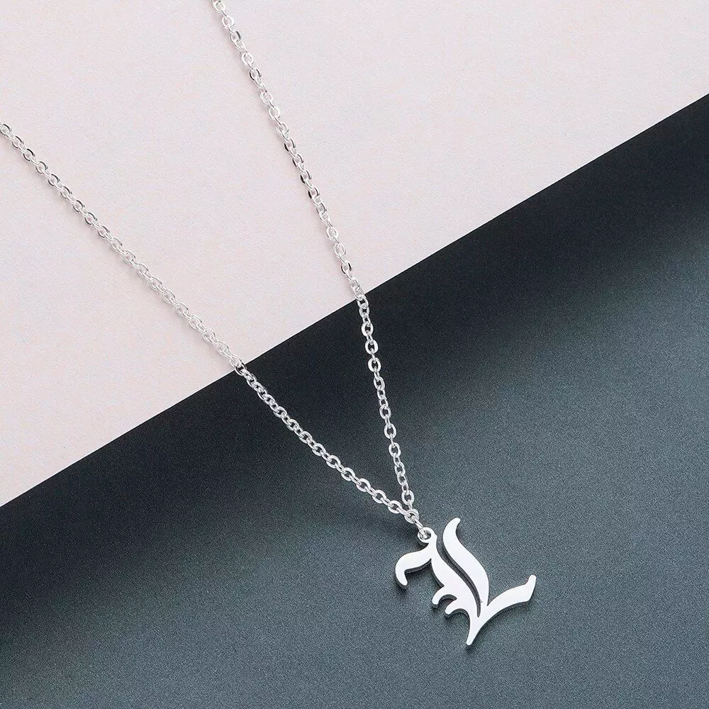 Gothic Alphabets L Pendant 3D print model_0