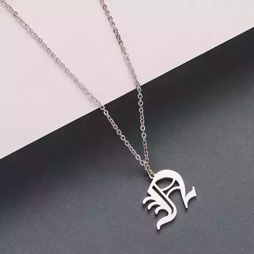 Gothic Alphabets N Pendant