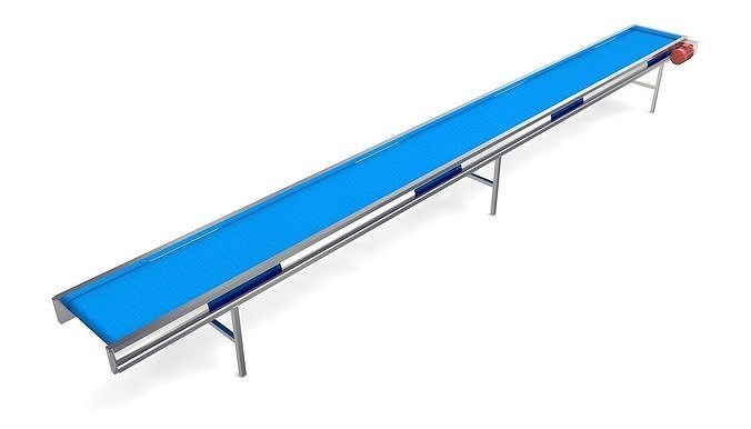 Plastic Belt Conveyor Low-poly 3D model