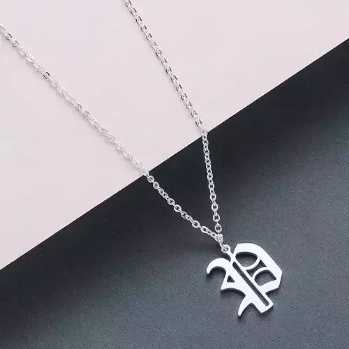 Gothic Alphabets P Pendant