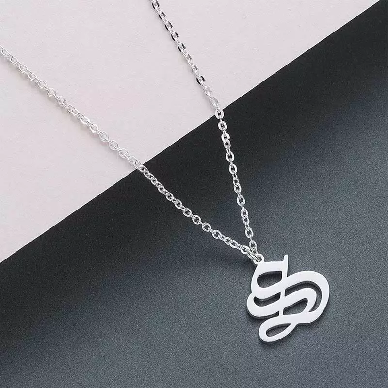 Gothic Alphabets S Pendant 3D print model_0