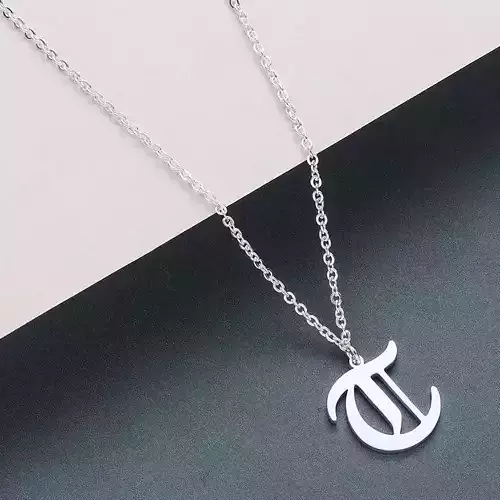 Gothic Alphabets T Pendant
