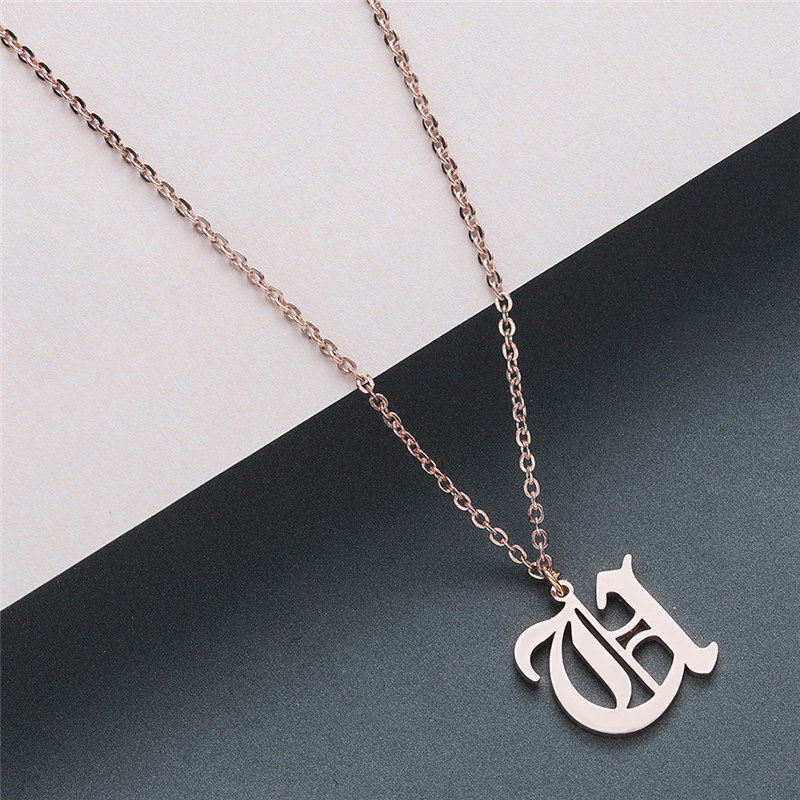 Gothic Alphabets U Pendant 3D print model_1