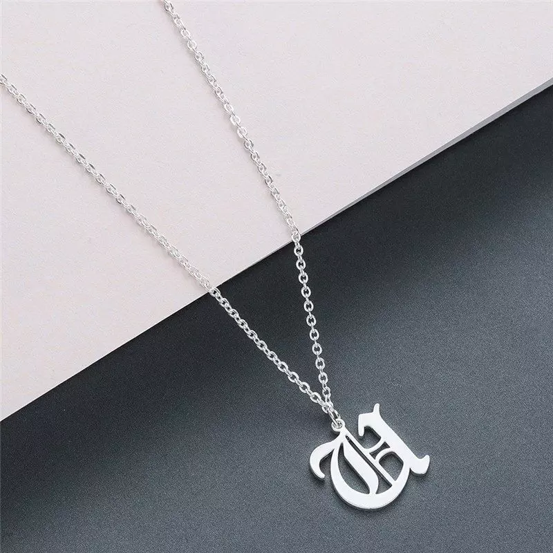 Gothic Alphabets U Pendant 3D print model_0