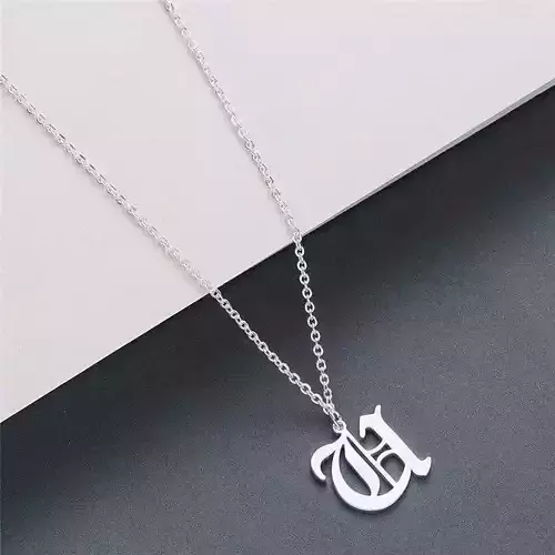 Gothic Alphabets U Pendant