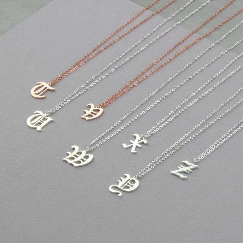 Gothic Alphabets U Pendant 3D print model_6