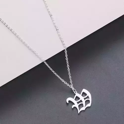 Gothic Alphabets W Pendant