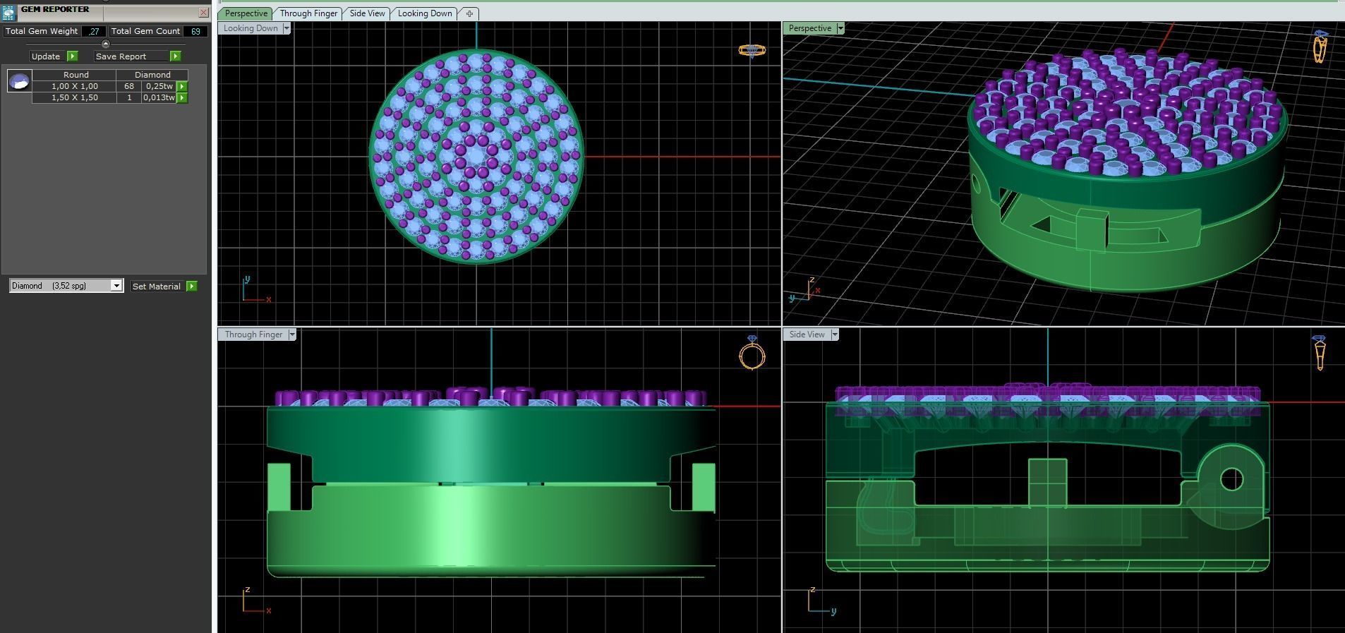 jewelry lock diamonds Pandora 3D print model_2