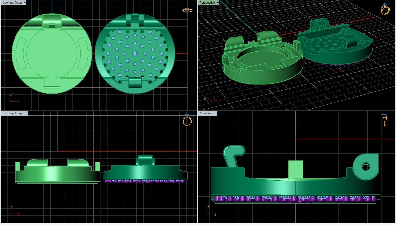 jewelry lock diamonds Pandora 3D print model_5