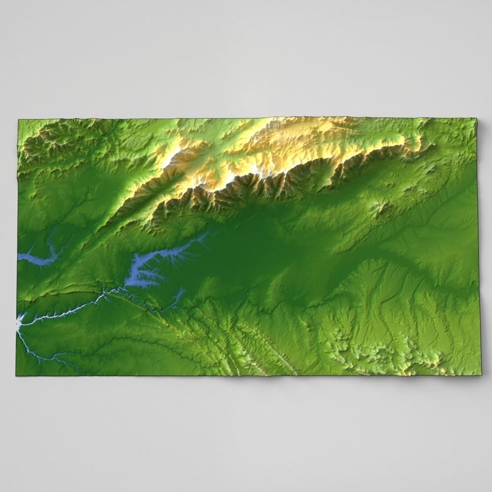 Wasteland Mountain Landscape 3D model_3