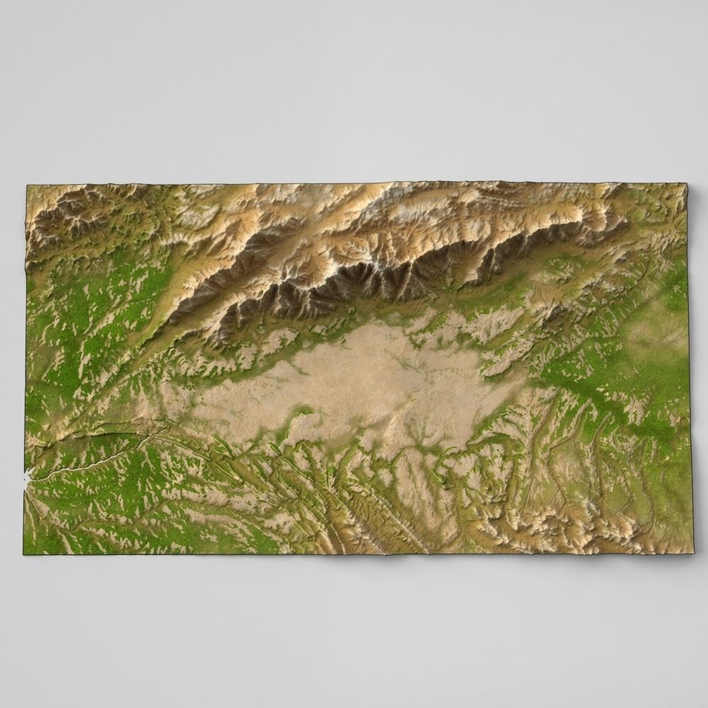 Wasteland Mountain Landscape 3D model_2