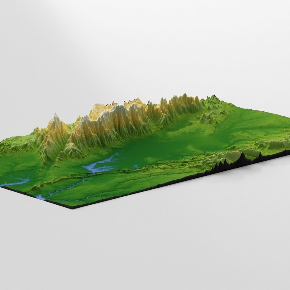 Wasteland Mountain Landscape 3D model_5