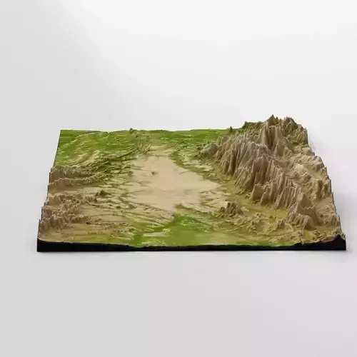 Wasteland Mountain Landscape 3D model