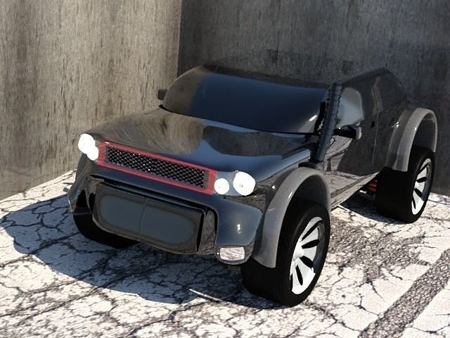 monster car creative design 3D 3D model