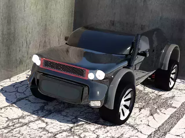 monster car creative design 3D 3D model