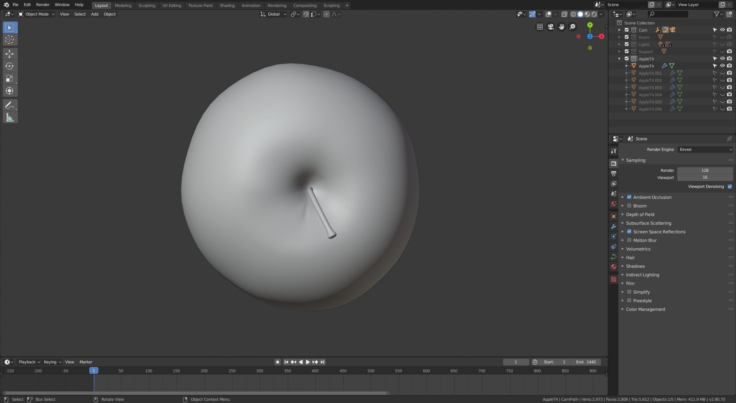Red Yellow Apple  Free 3D model_10