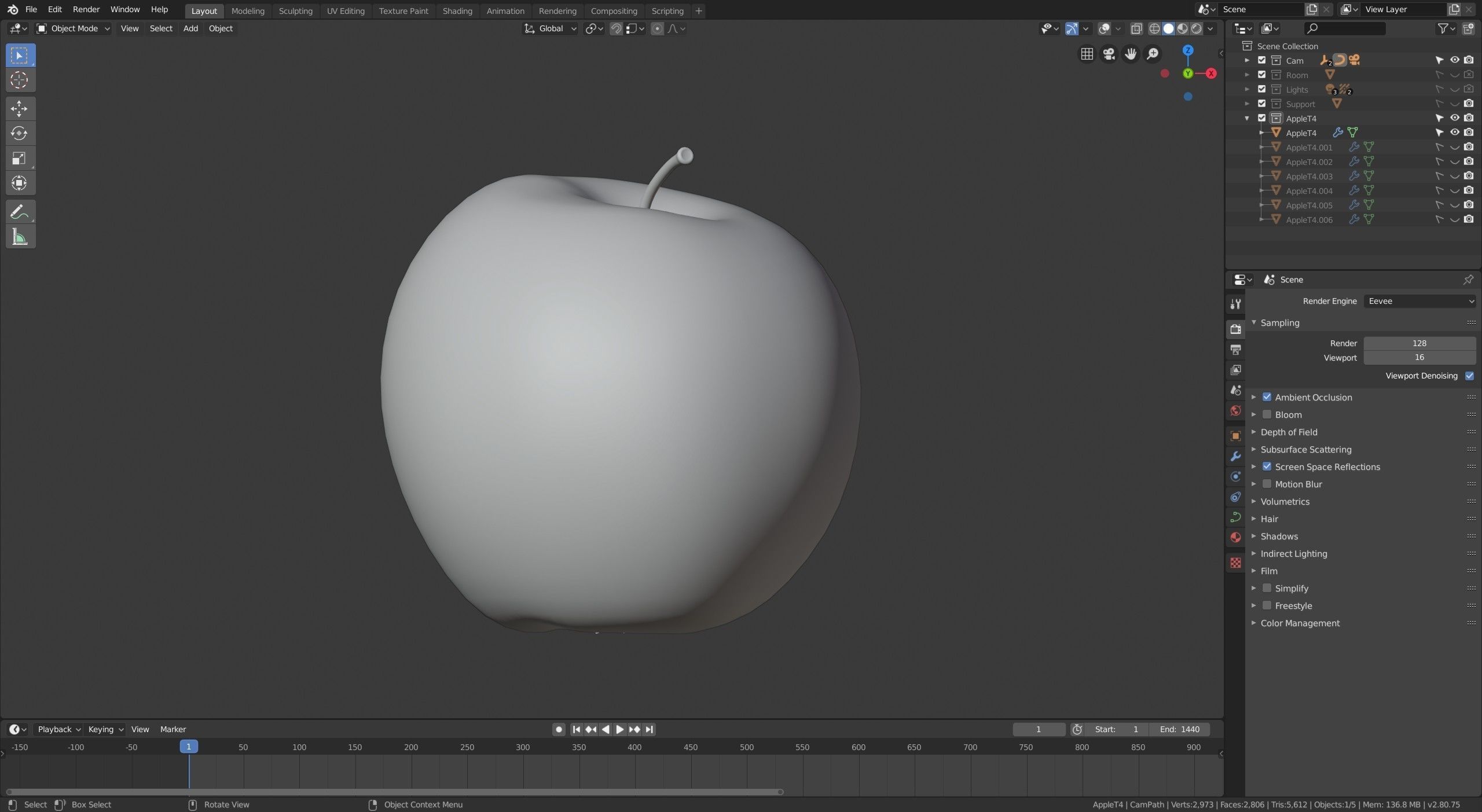 Red Yellow Apple  Free 3D model_4