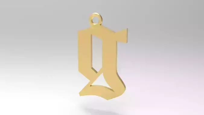 Gothic Alphabets Little G Pendants