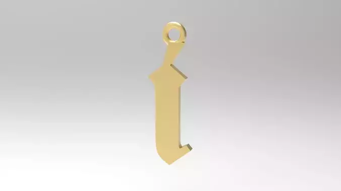 Gothic Alphabets Little i Pendants
