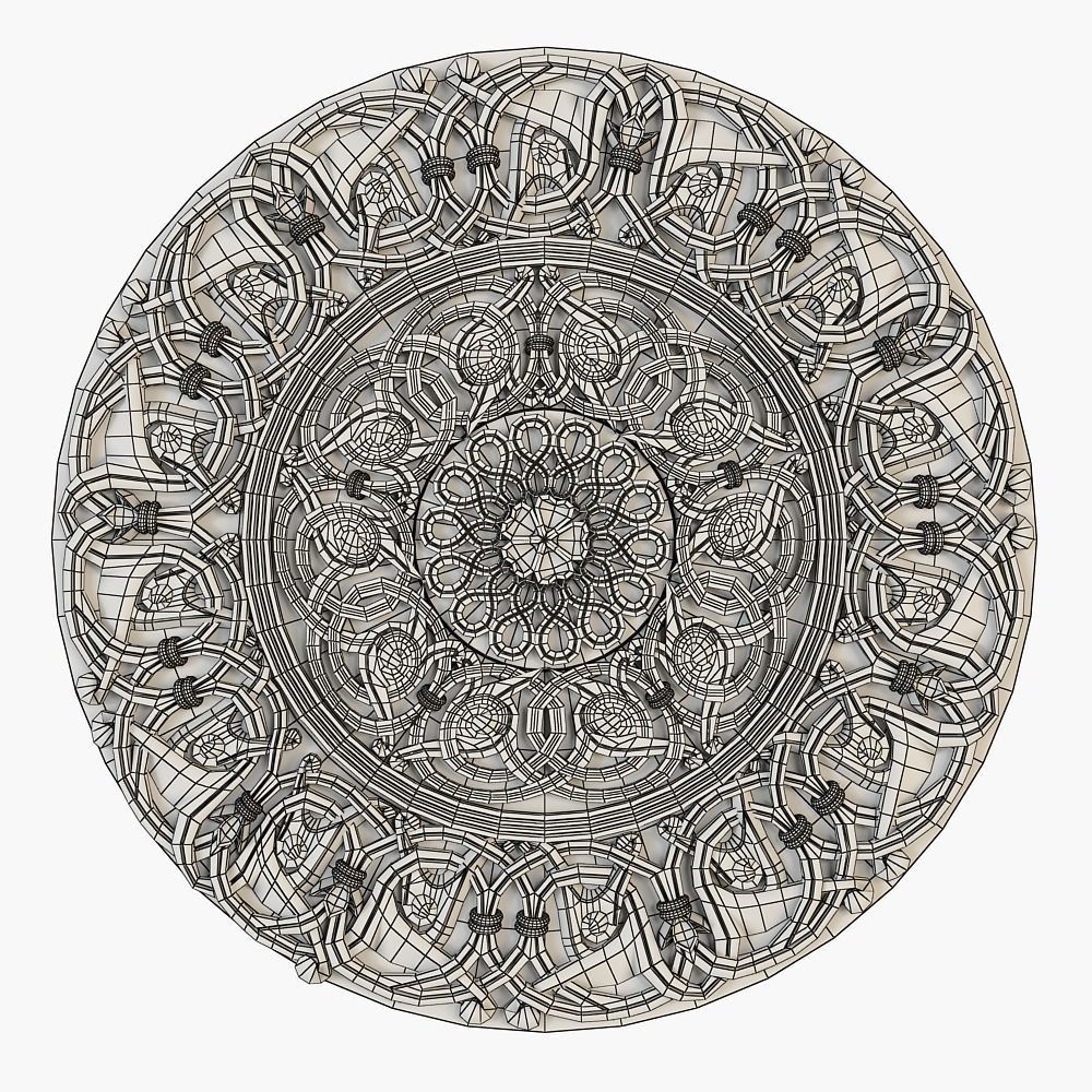 decorative rosette for cnc 3D model_5