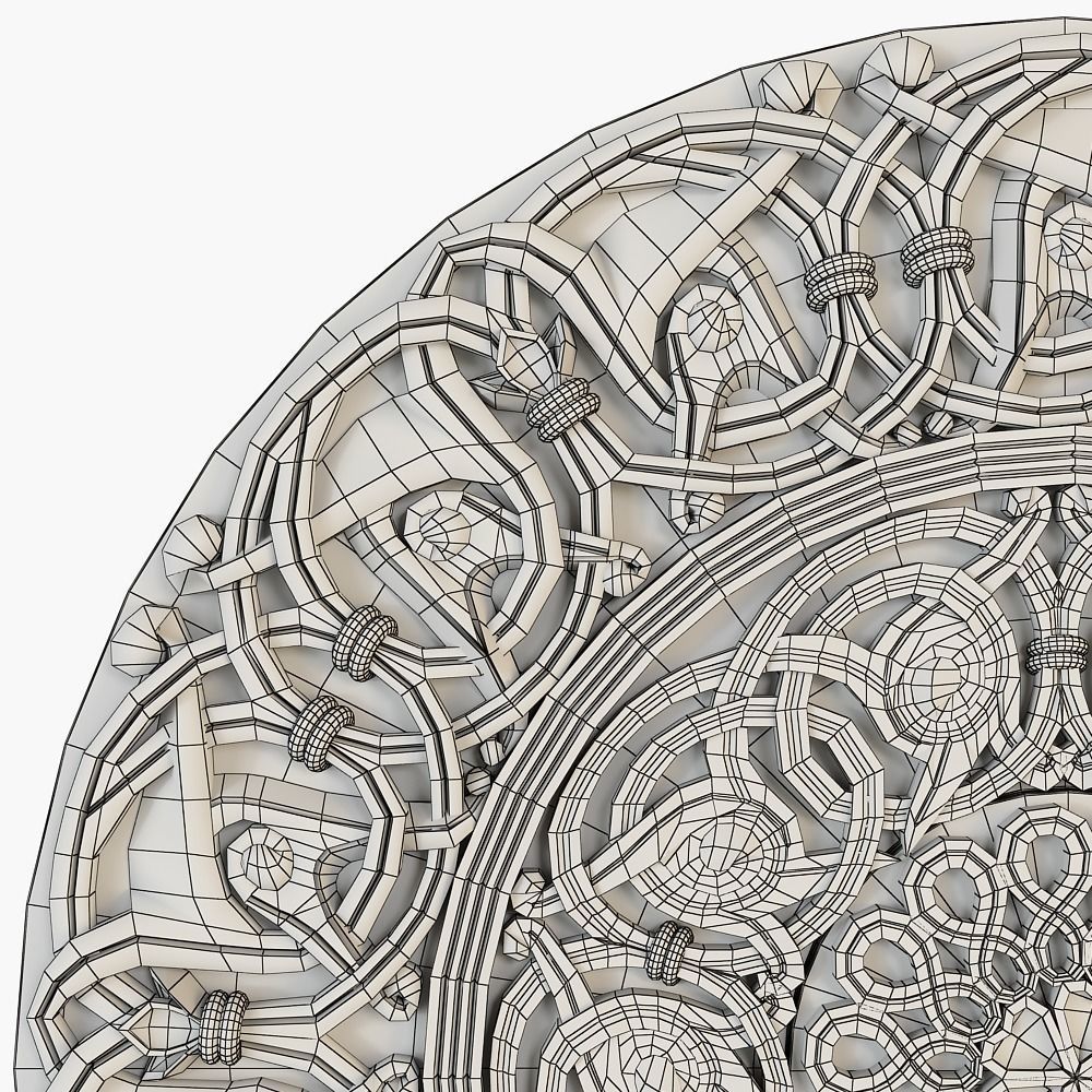 decorative rosette for cnc 3D model_4