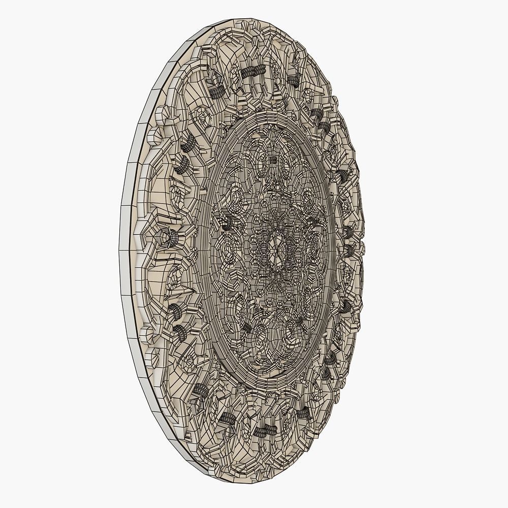 decorative rosette for cnc 3D model_8