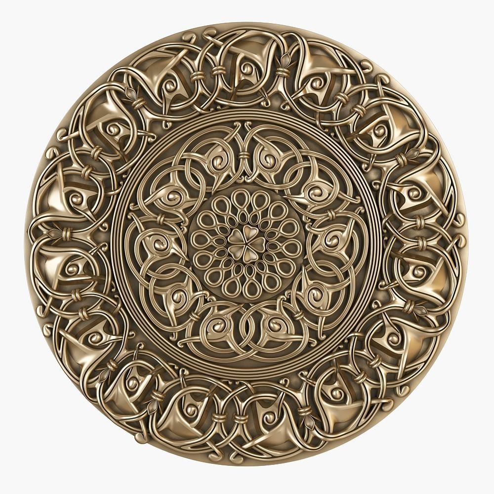 decorative rosette for cnc 3D model_1
