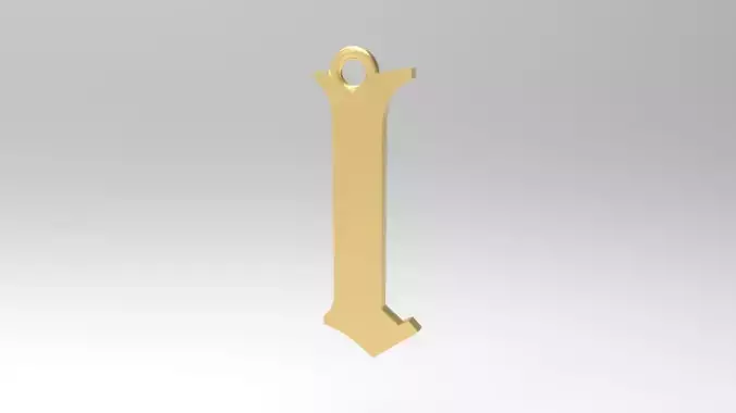 Gothic Alphabets Little L Pendants