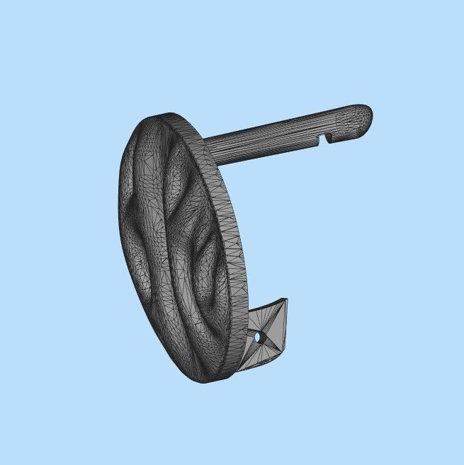 Women Earrings  folds 3dm stl 3D print model 3D print model_23