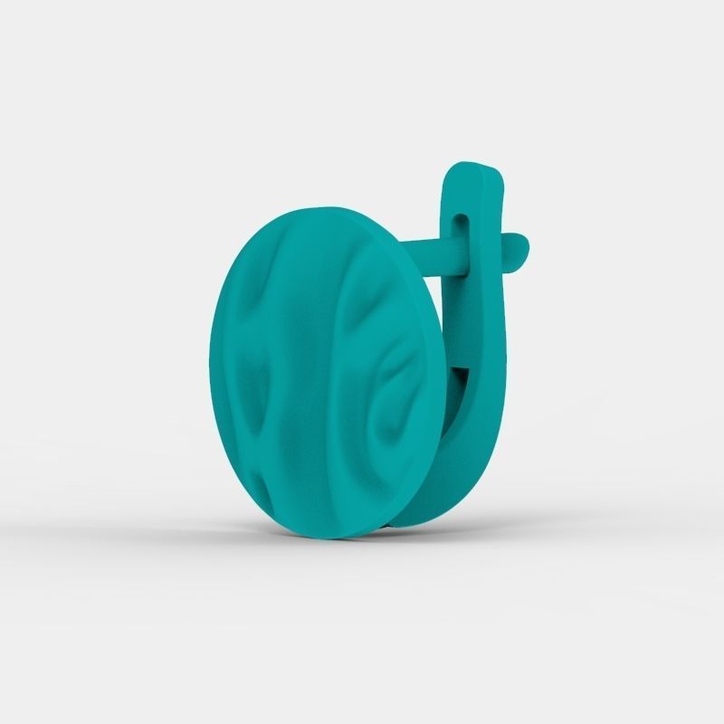 Women Earrings  folds 3dm stl 3D print model 3D print model_11